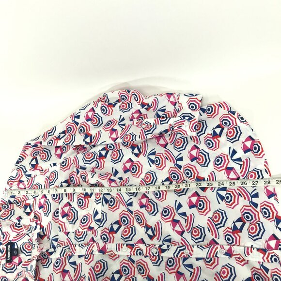 Lands' End Cotton Boyfriend Fit Long Sleeve Tunic Top Women's Plus 1X Umbrellas - Picture 9 of 13